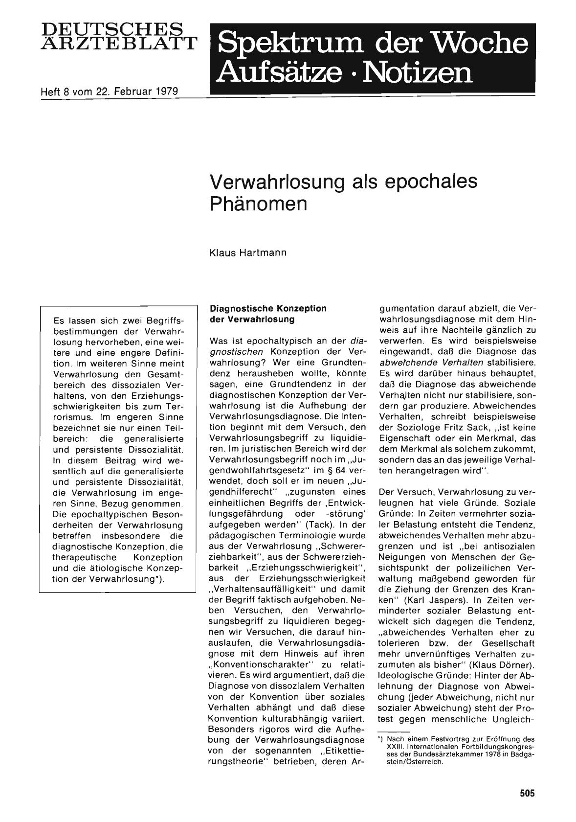 Vorschauseite 1: Verwahrlosung als epochales Phänomen
