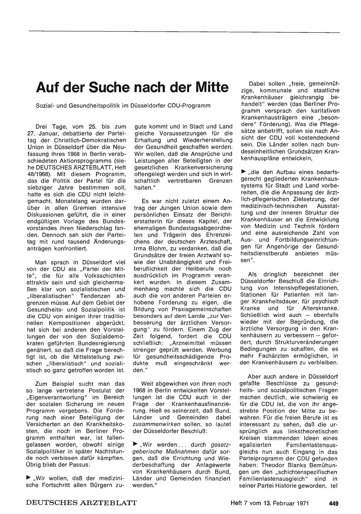 Vorschauseite 1: Auf der Suche nach der Mitte