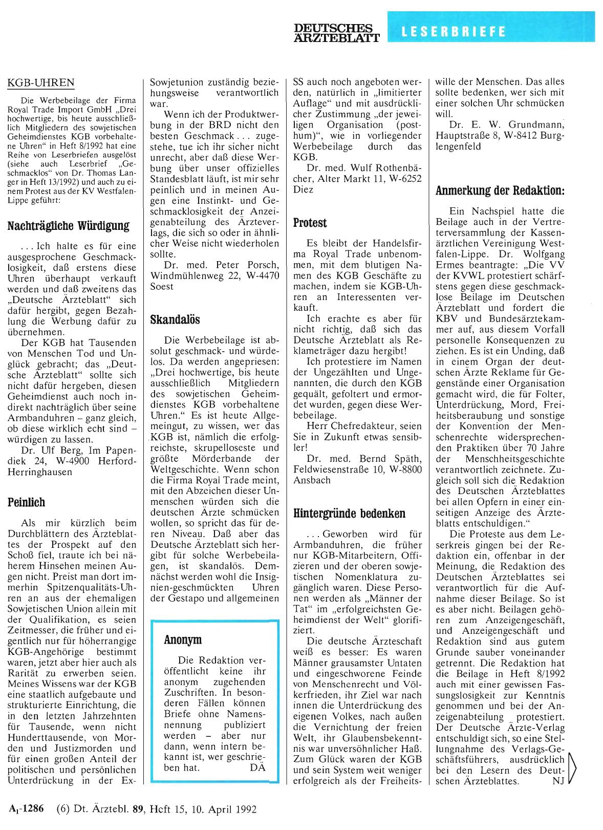 Vorschauseite 1: KGB-UHREN: Skandalös