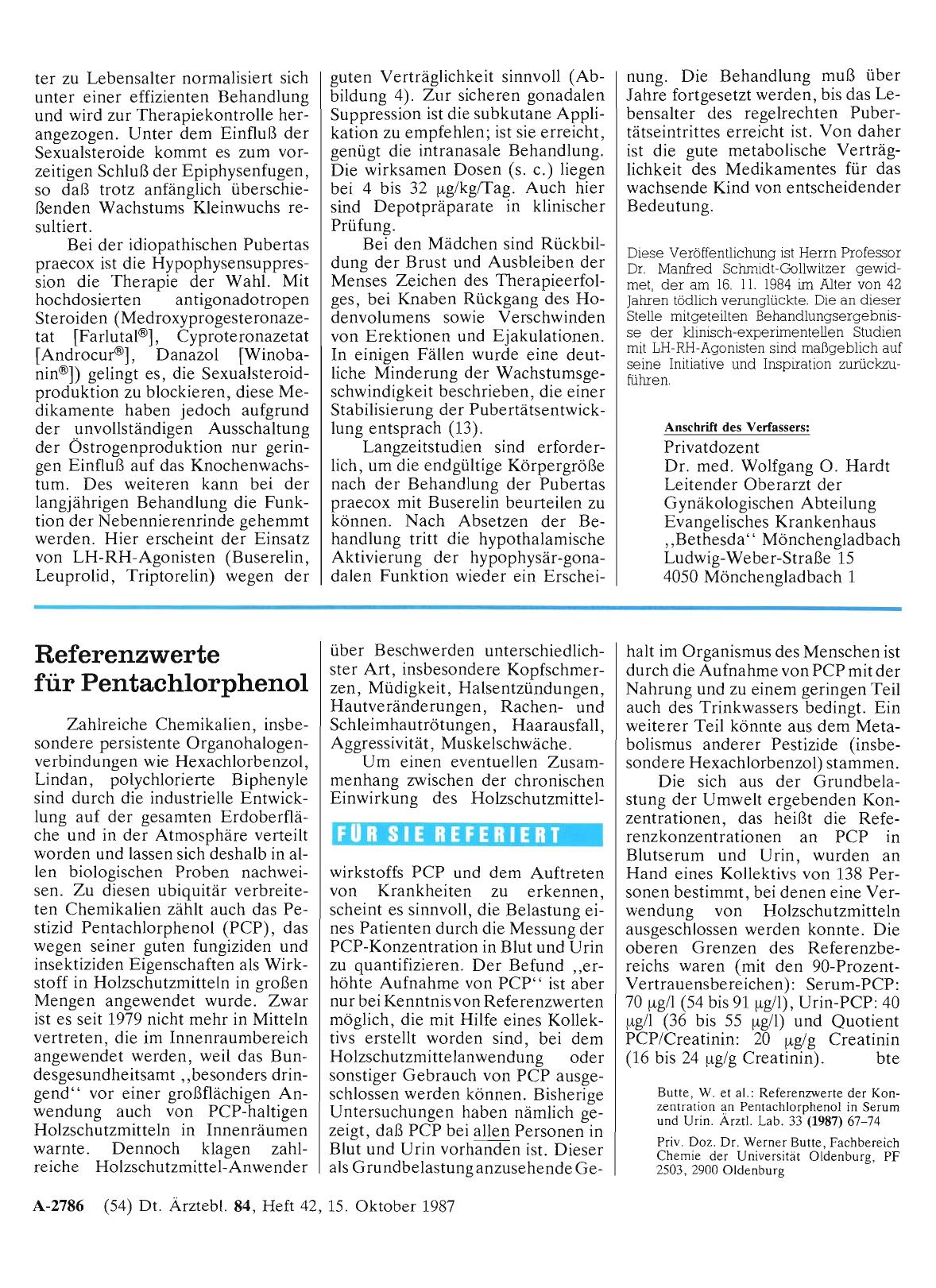 Vorschauseite 1: Referenzwerte für Pentachlorphenol