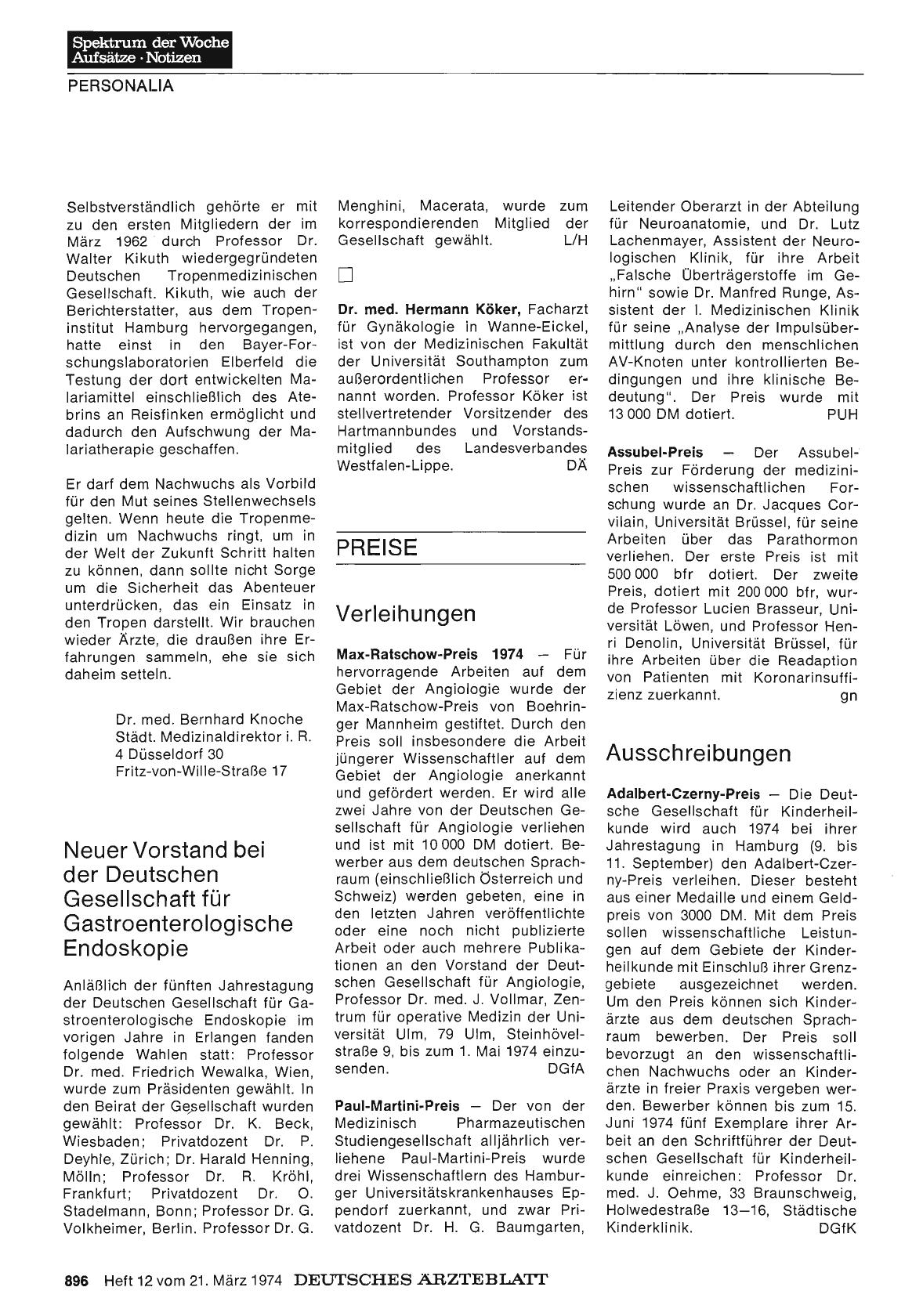 Vorschauseite 1: Ausschreibungen