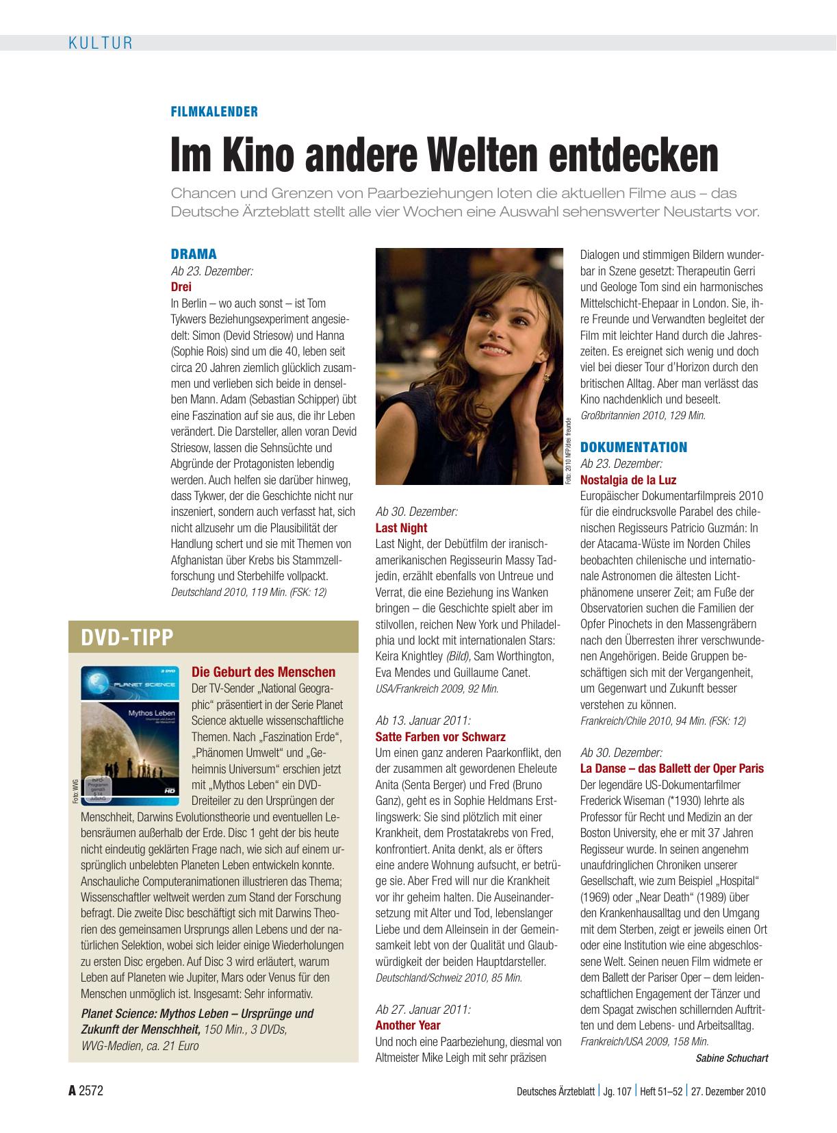 Vorschauseite 1: Filmkalender: Im Kino andere Welten entdecken