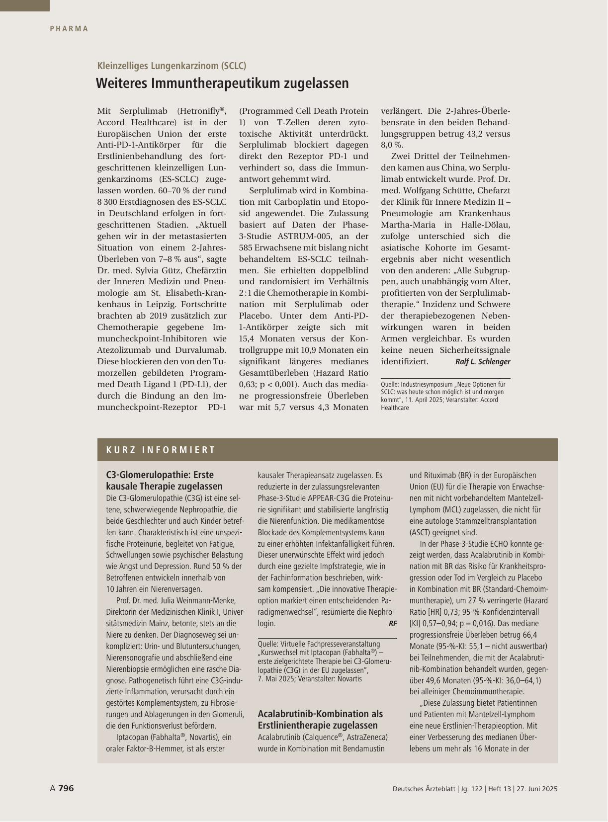 Vorschauseite 1: Kurz informiert