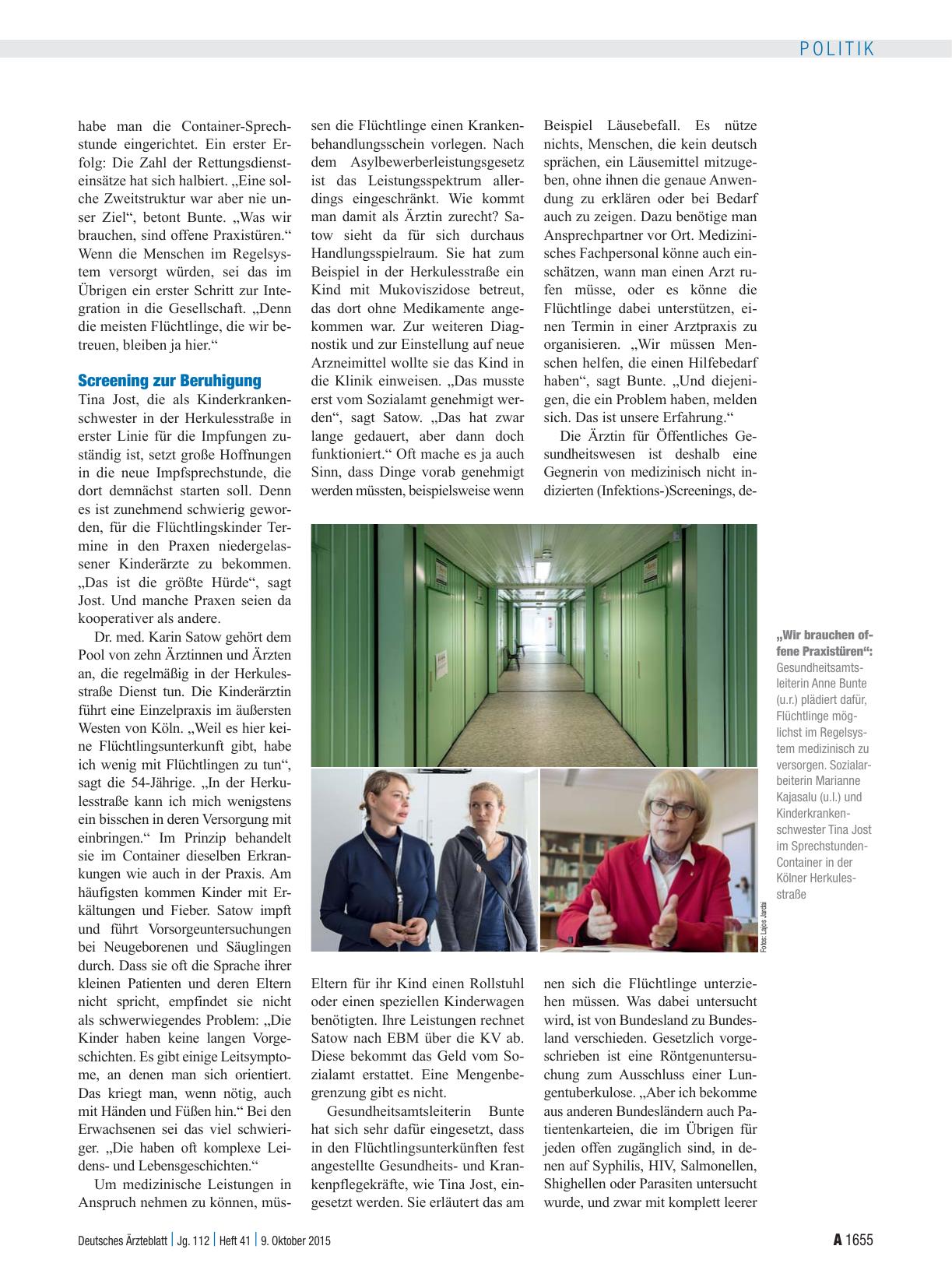 Vorschauseite 2: Flüchtlinge: Gut versorgt – dank großer Hilfsbereitschaft