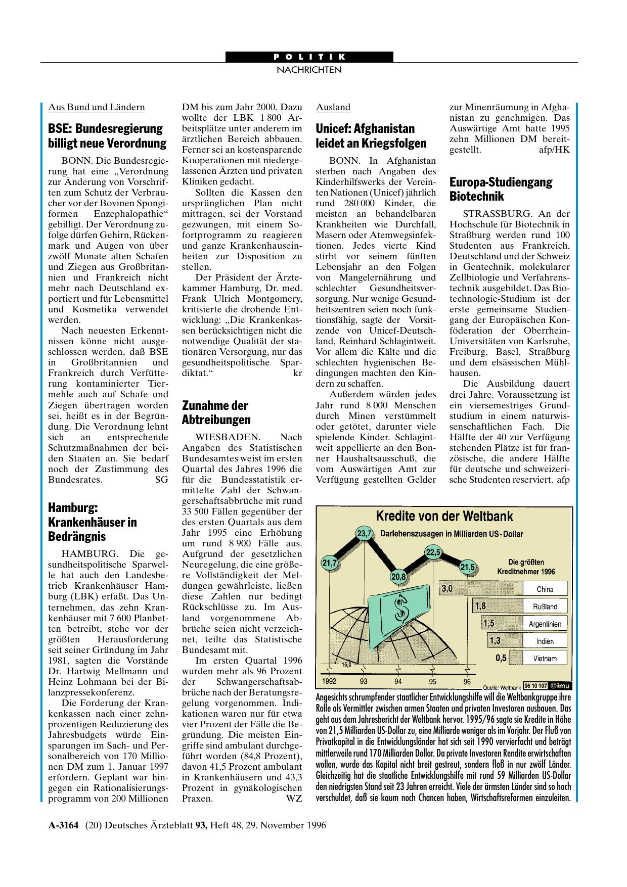 Vorschauseite 1: Zunahme der Abtreibungen
