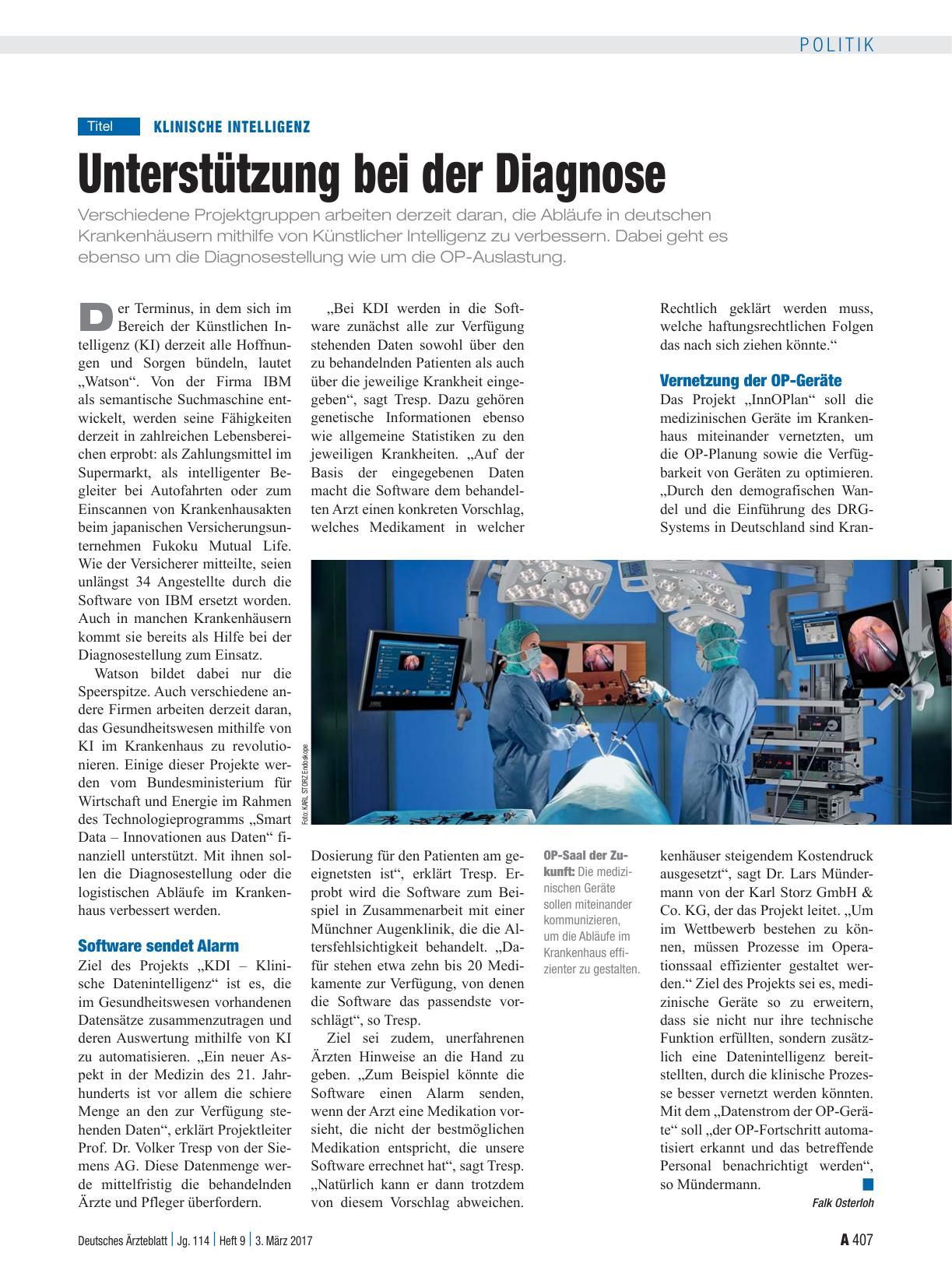 Vorschauseite 1: Klinische Intelligenz: Unterstützung bei der Diagnose