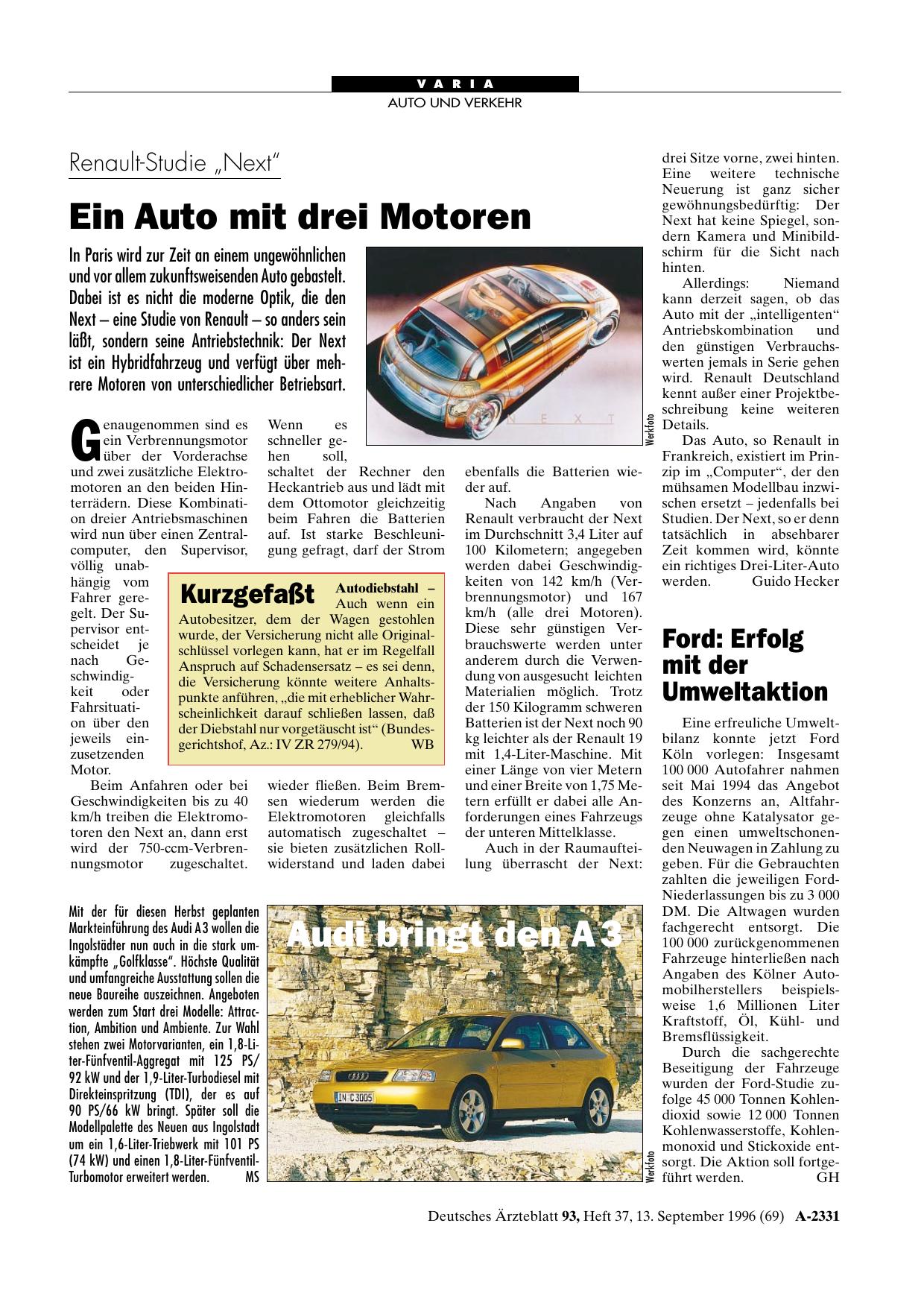 Vorschauseite 1: Renault-Studie „Next“: Ein Auto mit drei Motoren