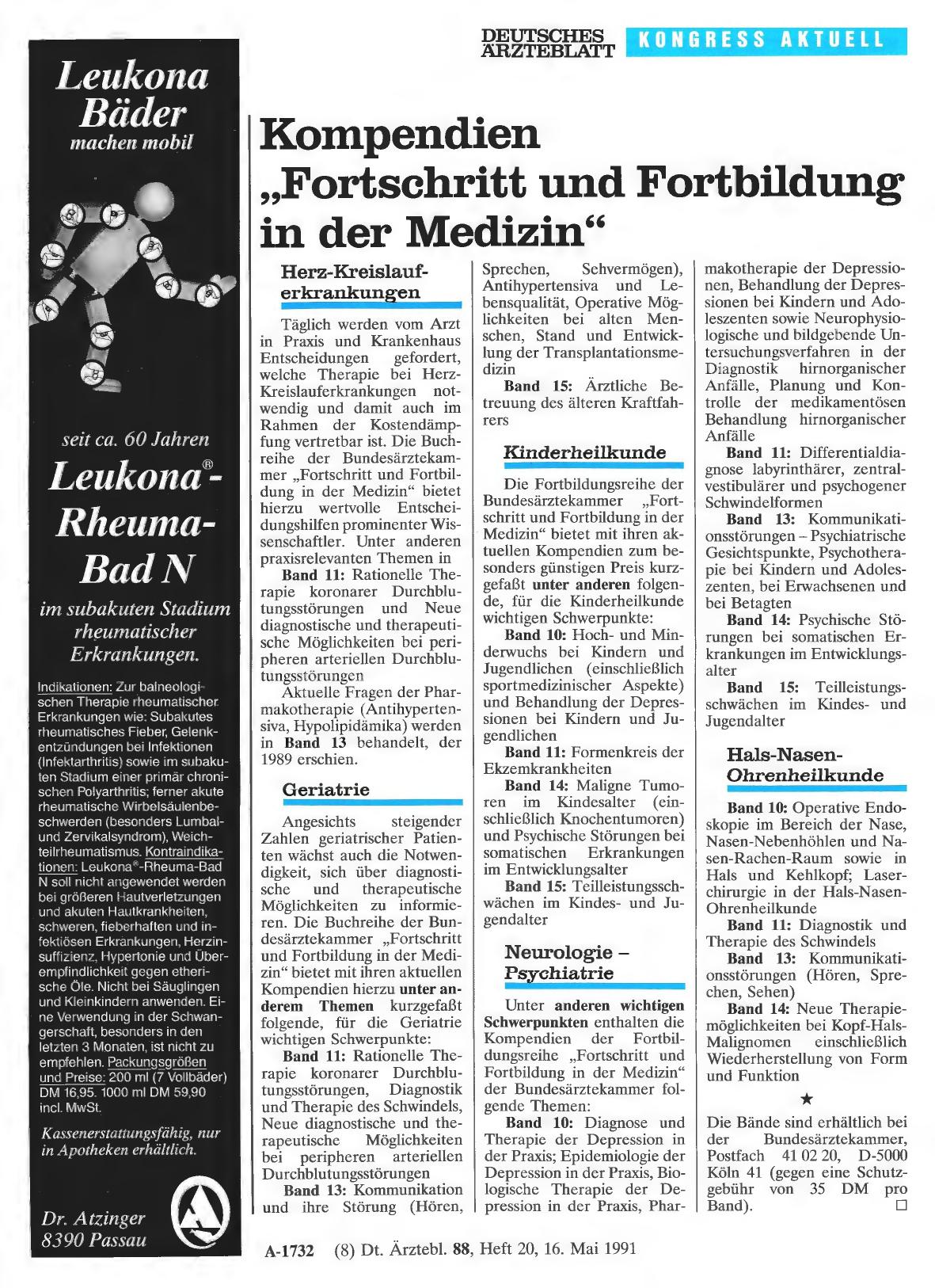 Vorschauseite 1: Kompendien „Fortschritt und Fortbildung in der Medizin“