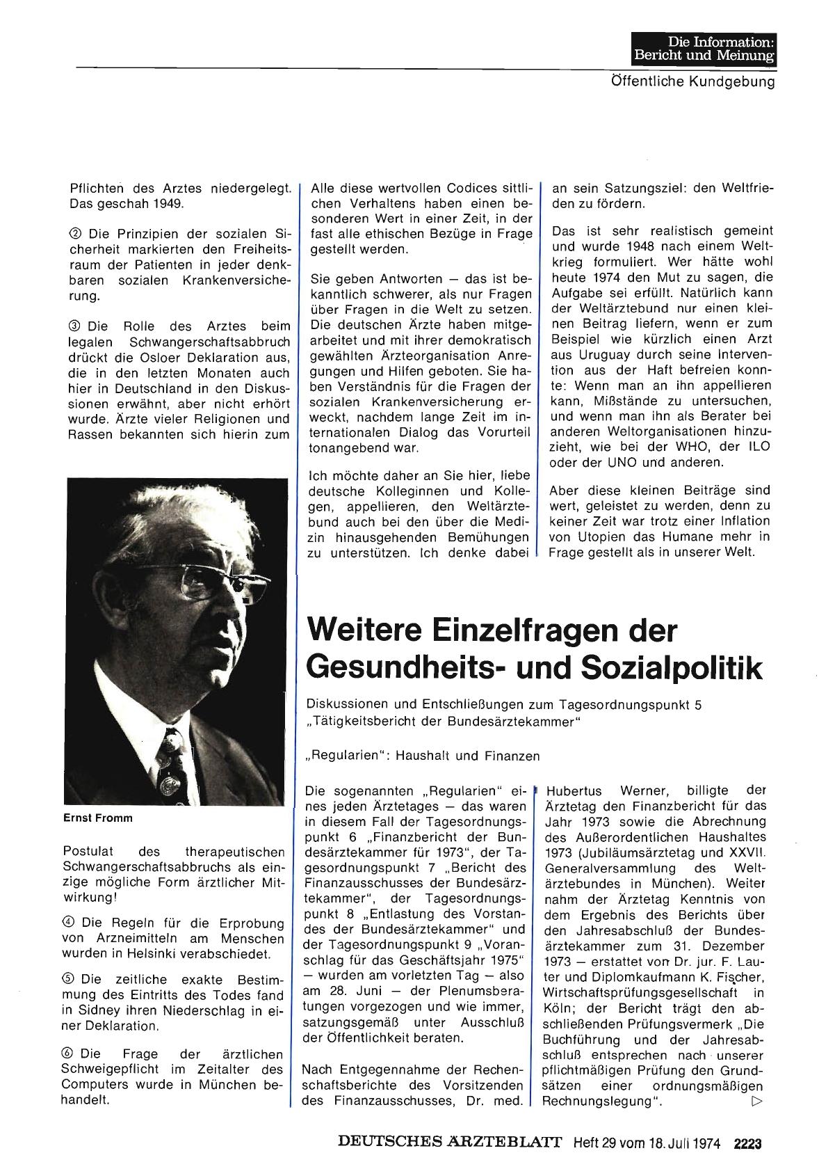 Vorschauseite 1: Weitere Einzelfragen der Gesundheitsund Sozialpolitik