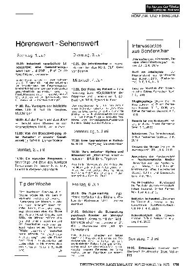 Vorschauseite 1: Hörenswert - Sehenswert