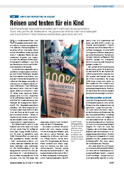 Vorschauseite 1: Künstliche Befruchtung im Ausland: Reisen und testen für ein Kind