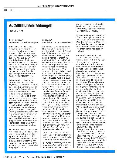 Vorschauseite 1: Autoimmunerkrankungen