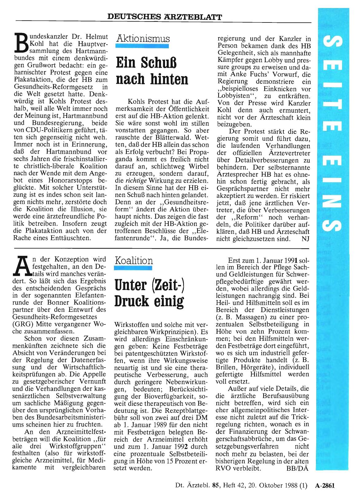 Vorschauseite 1: Koalition: Unter (Zeit-) Druck einig