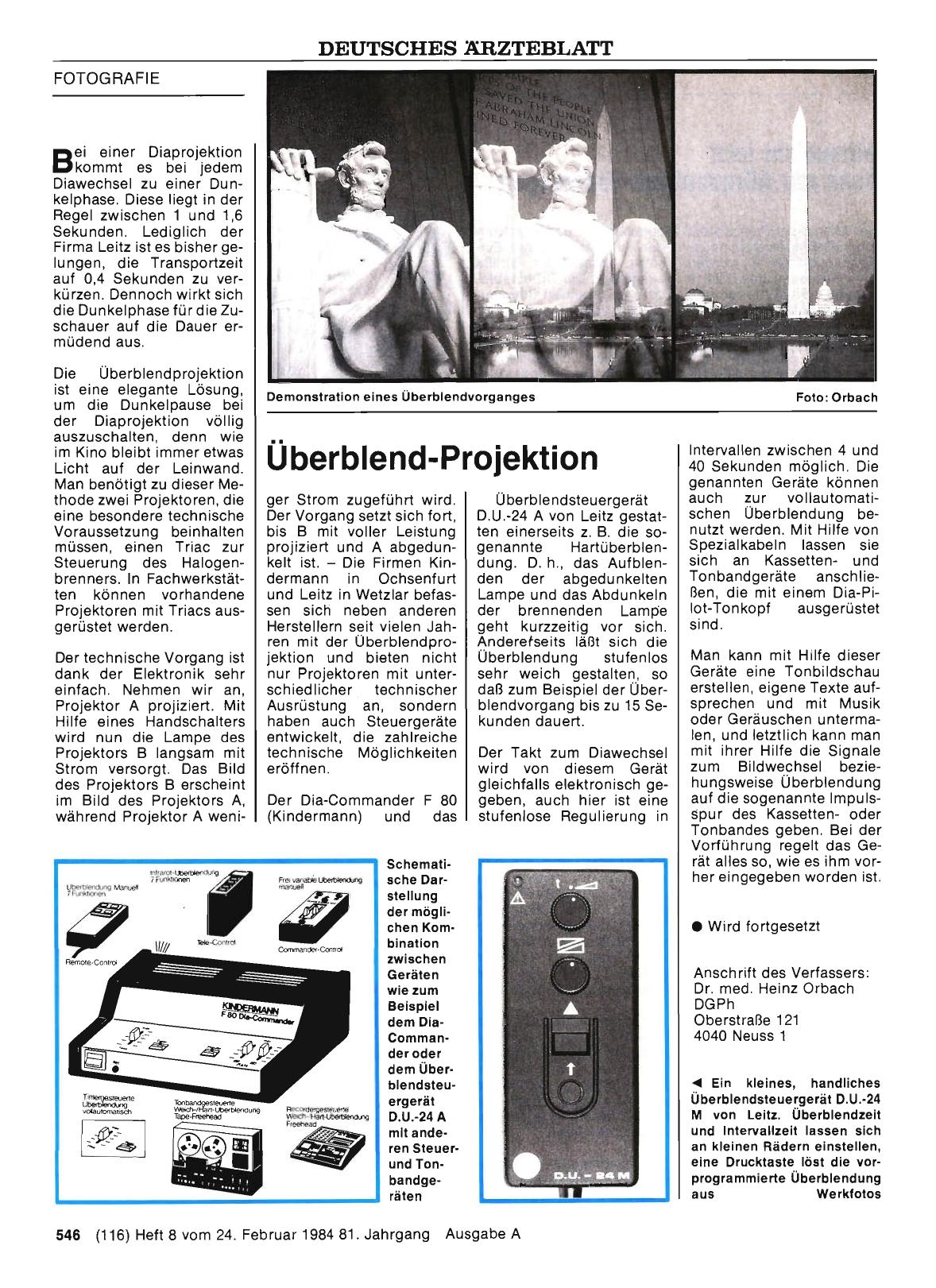 Vorschauseite 1: Überblend-Projektion
