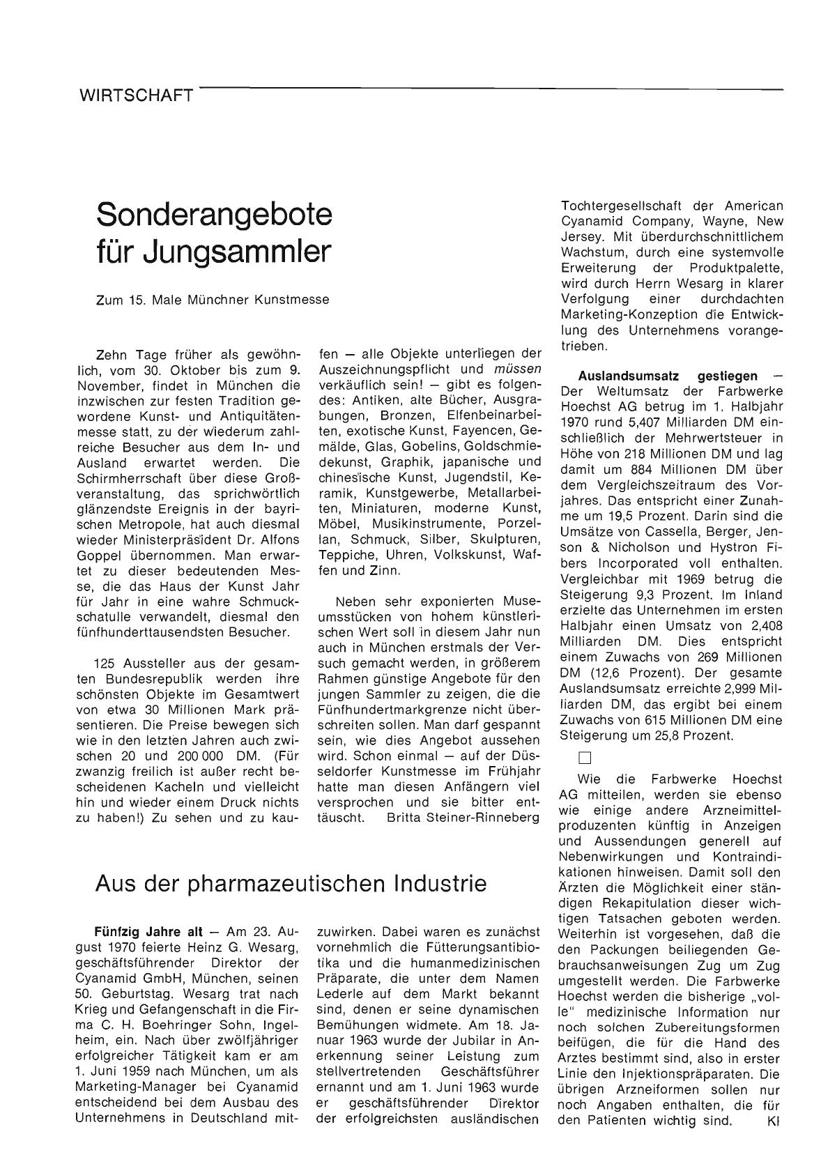 Vorschauseite 1: Aus der pharmazeutischen Industrie