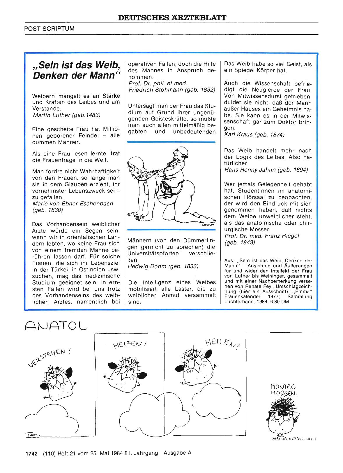 Vorschauseite 1: „Sein ist das Weib, Denken der Mann“