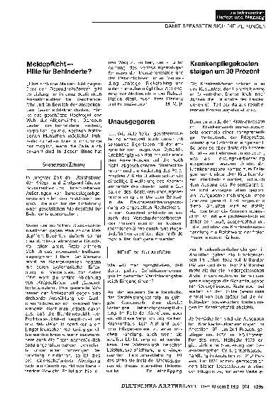 Vorschauseite 1: Meldepflicht — Hilfe für Behinderte?