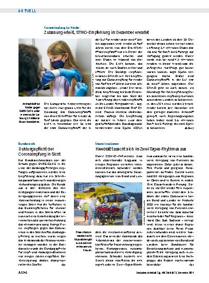 Vorschauseite 1: Bundeswehr: Duldungspflicht der Coronaimpfung in Sicht