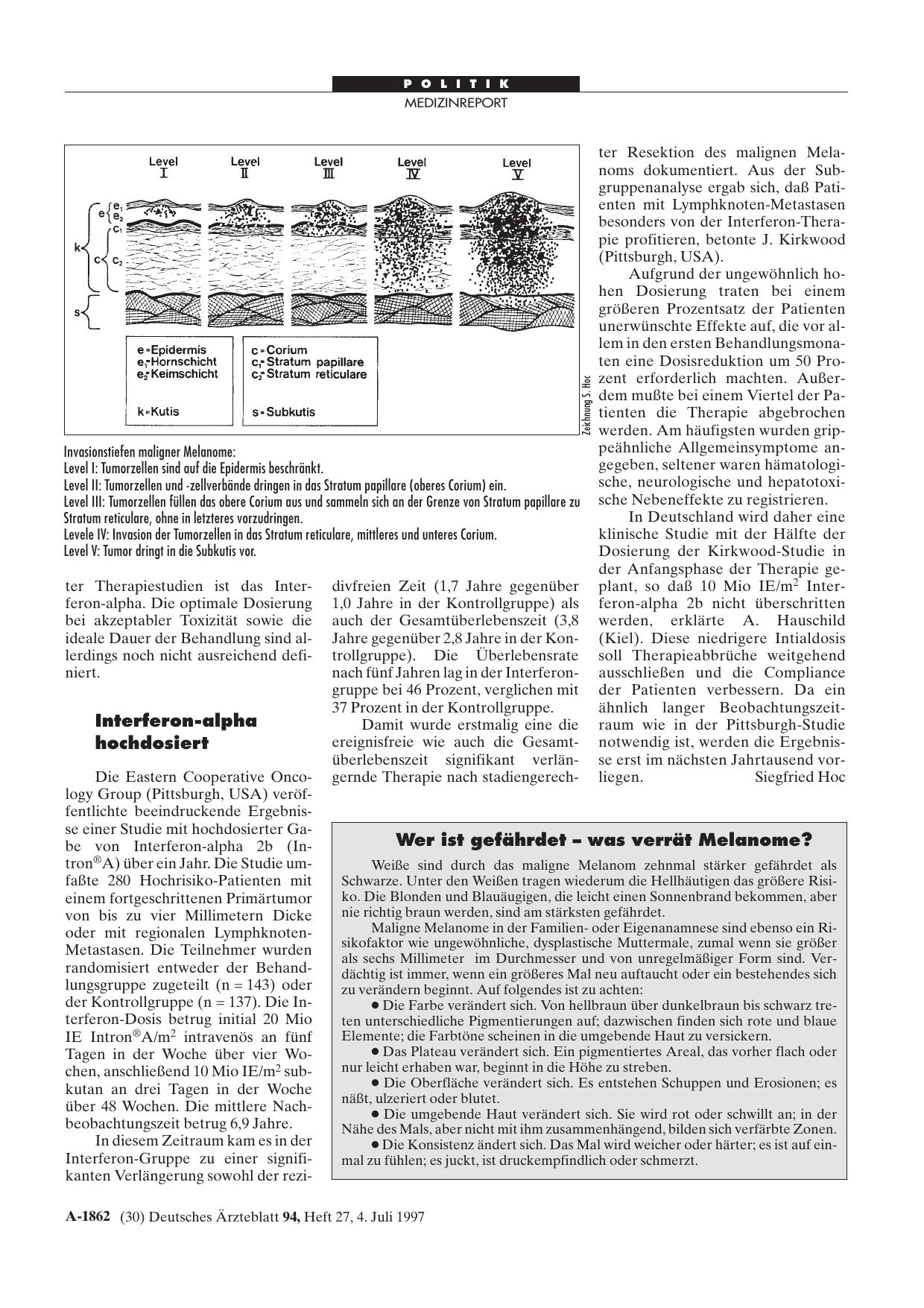 Vorschauseite 1: Wer ist gefährdet - was verrät Melanome?