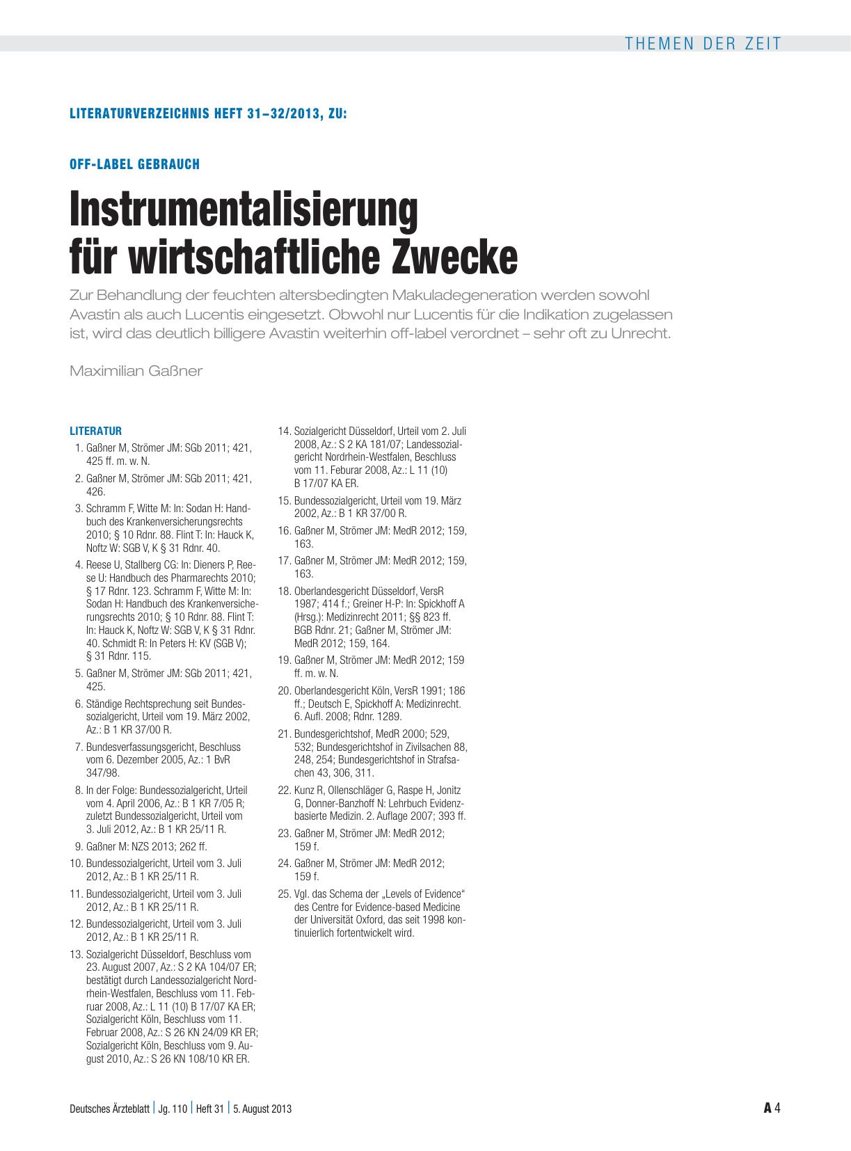 Vorschauseite 4: Off-label-Gebrauch: Instrumentalisierung für wirtschaftliche Zwecke