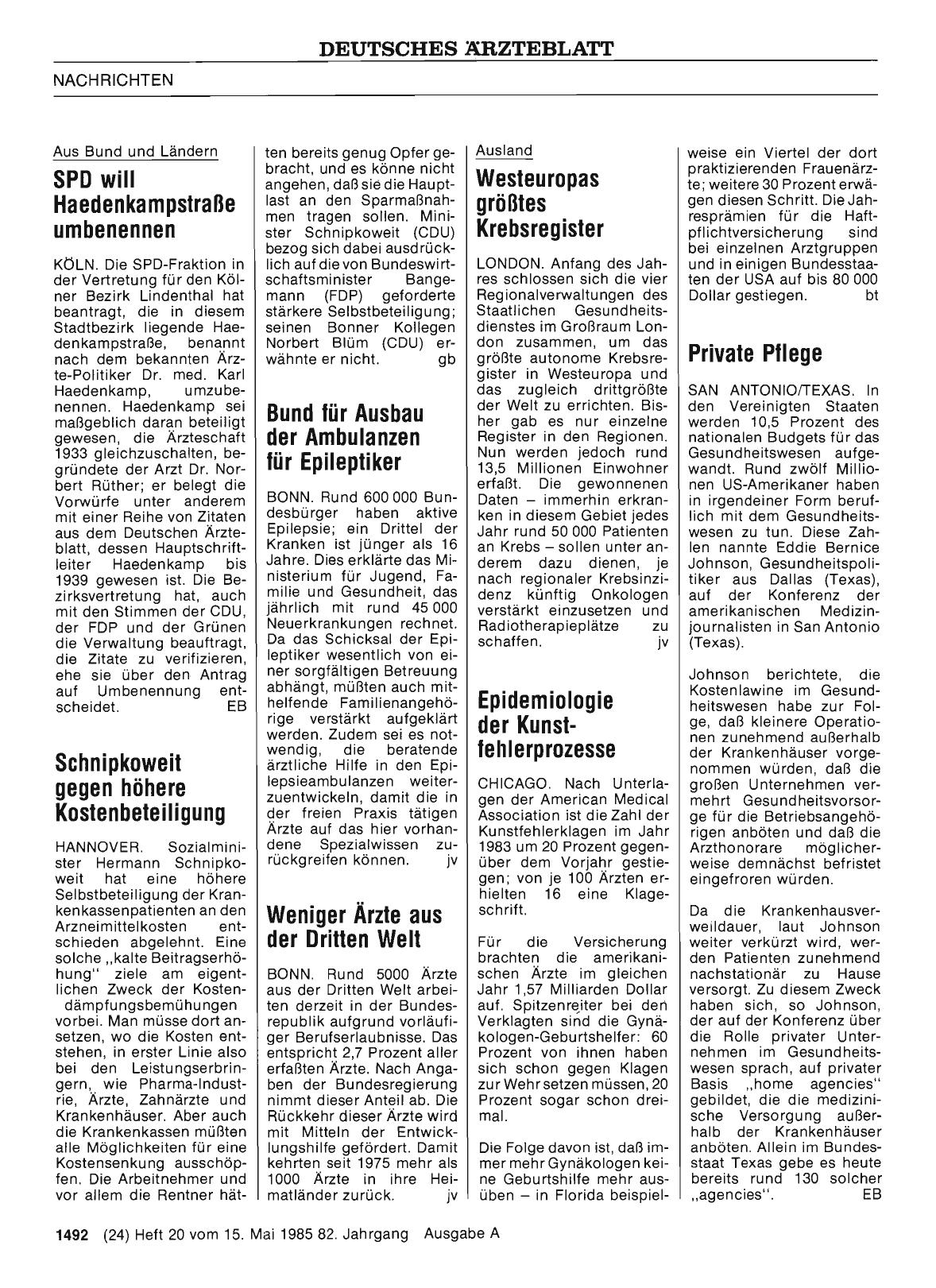 Vorschauseite 1: Schnipkoweit gegen höhere Kostenbeteiligung