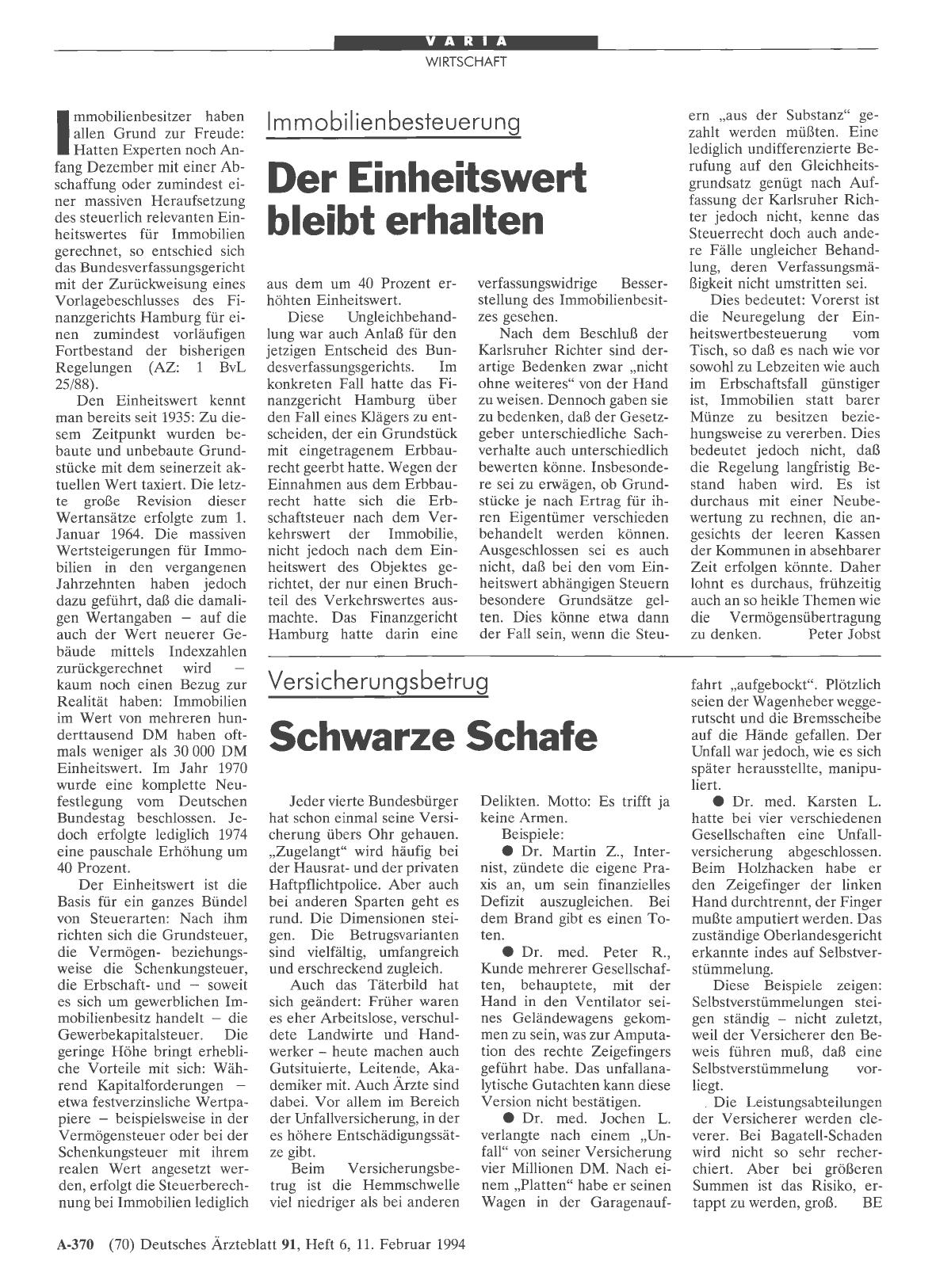 Vorschauseite 1: Versicherungsbetrug: Schwarze Schafe