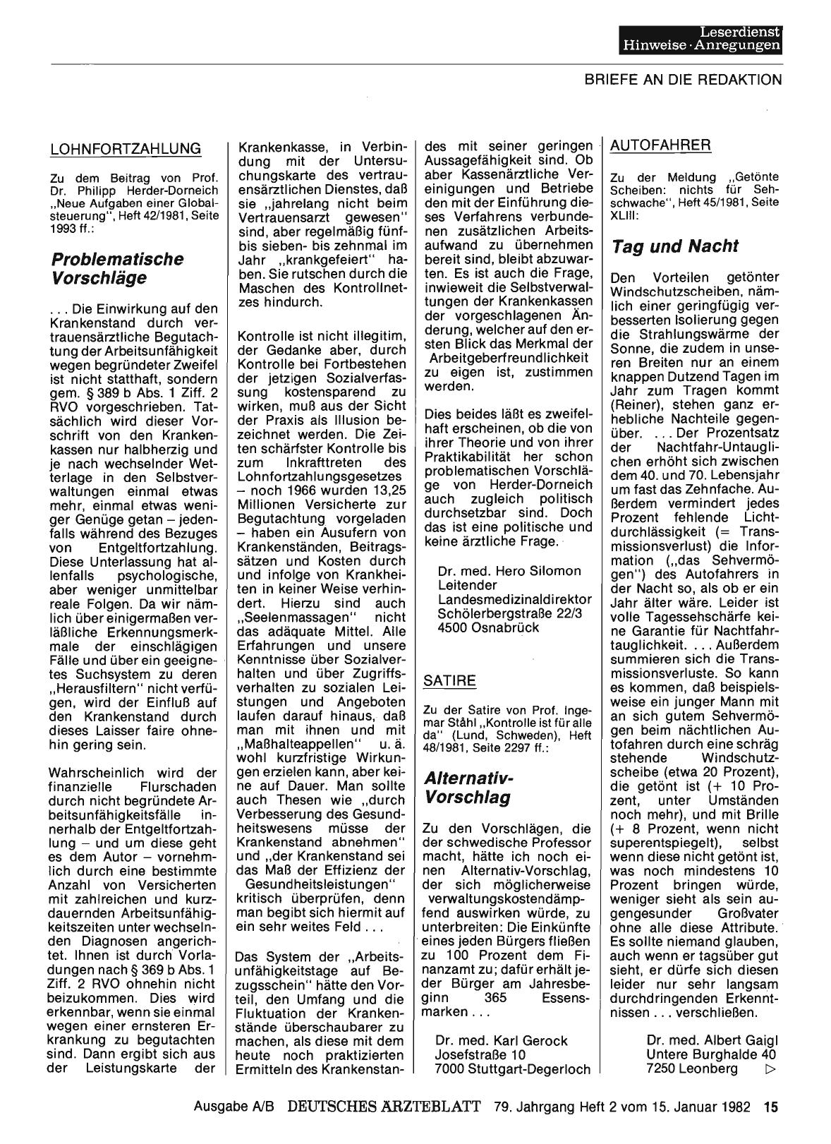Vorschauseite 1: SATIRE: Alternativ-Vorschlag