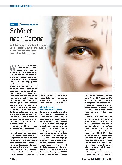 Vorschauseite 1: Ästhetische Medizin: Schöner nach Corona