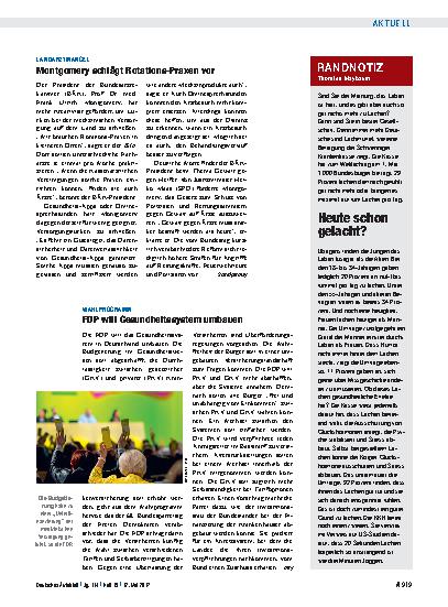Vorschauseite 1: Wahlprogramm: FDP will Gesundheitssystem umbauen