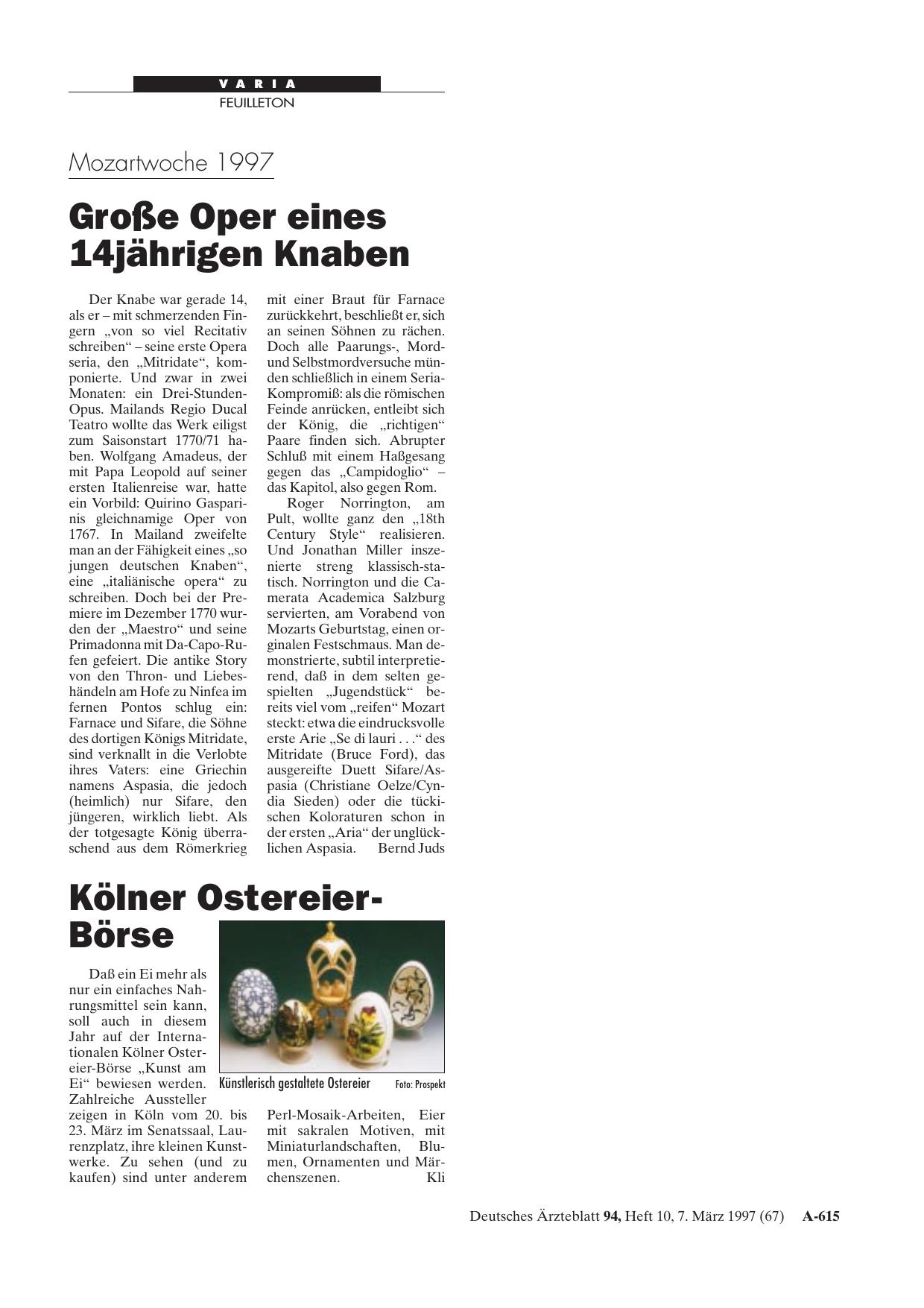 Vorschauseite 1: Kölner Ostereier-Börse