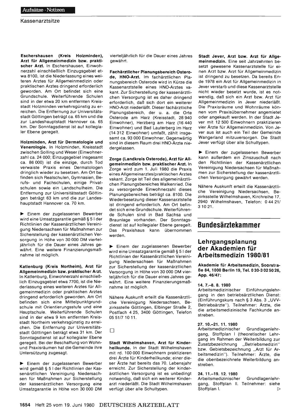 Vorschauseite 1: Bundesärztekammer
