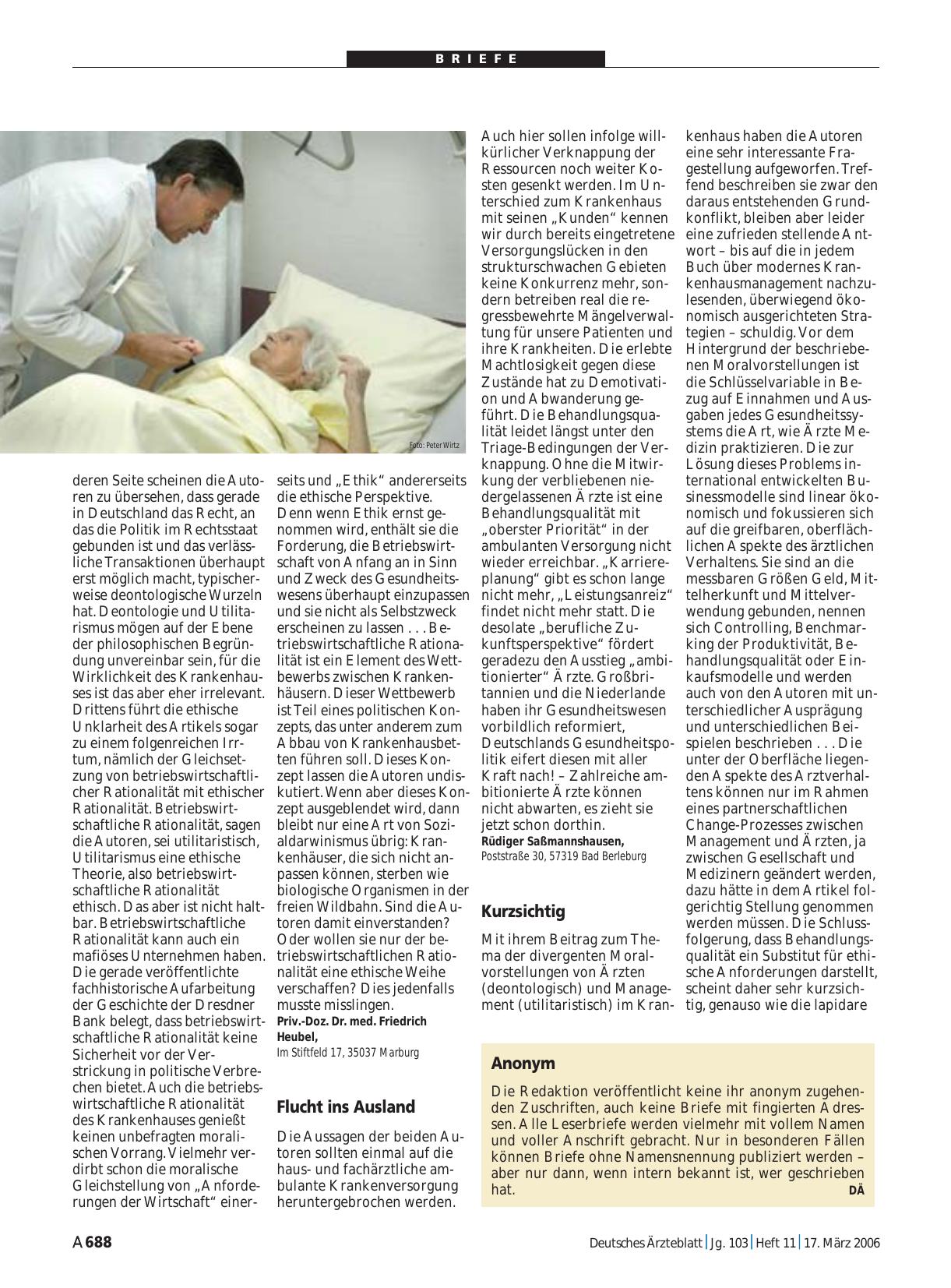 Vorschauseite 1: Krankenhaus: Kurzsichtig