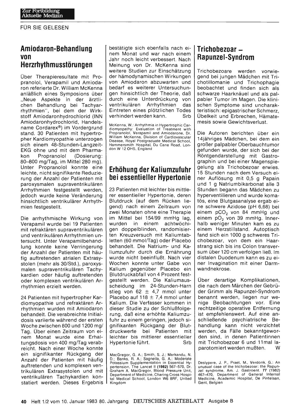 Vorschauseite 1: Trichobezoar — Rapunzel-Syndrom