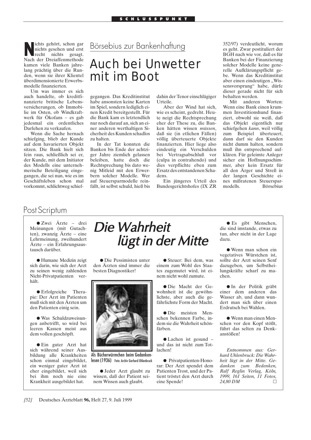Vorschauseite 1: Die Wahrheit lügt in der Mitte
