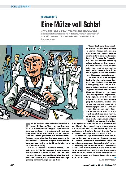 Vorschauseite 1: Arztgeschichte: Eine Mütze voll Schlaf