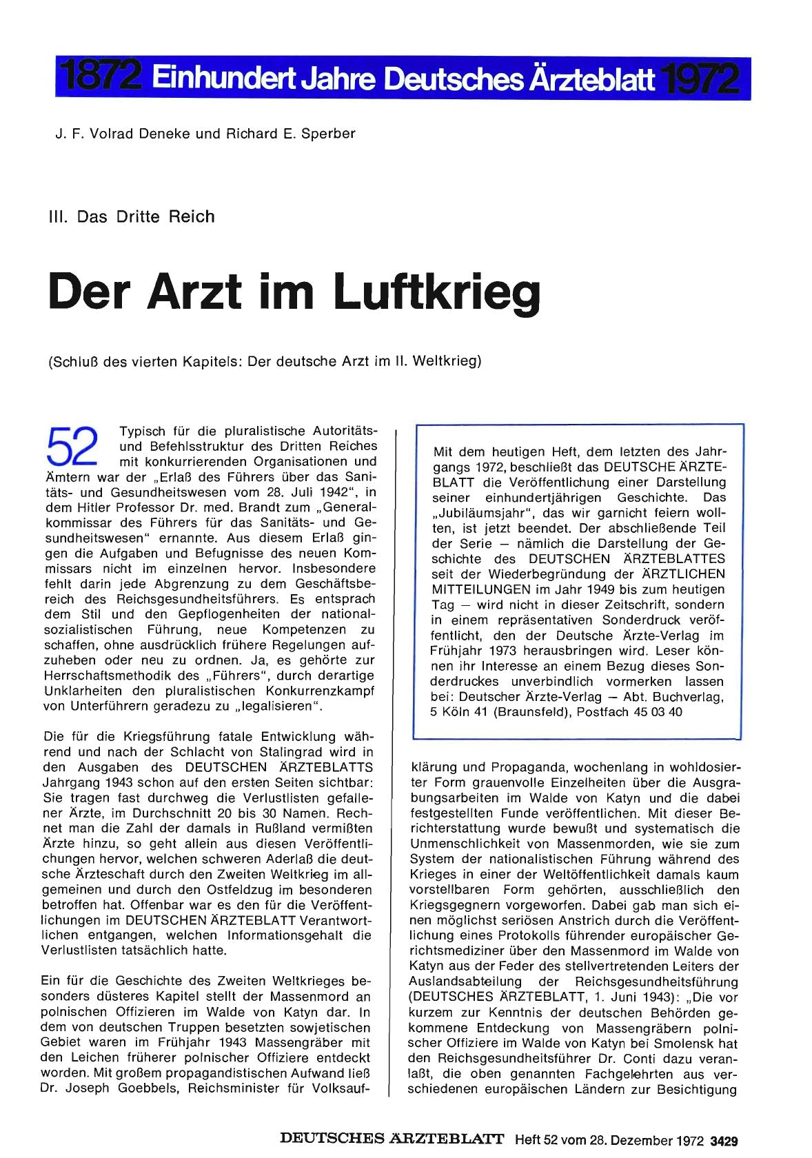 Vorschauseite 1: III. Das Dritte Reich: Der Arzt im Luftkrieg