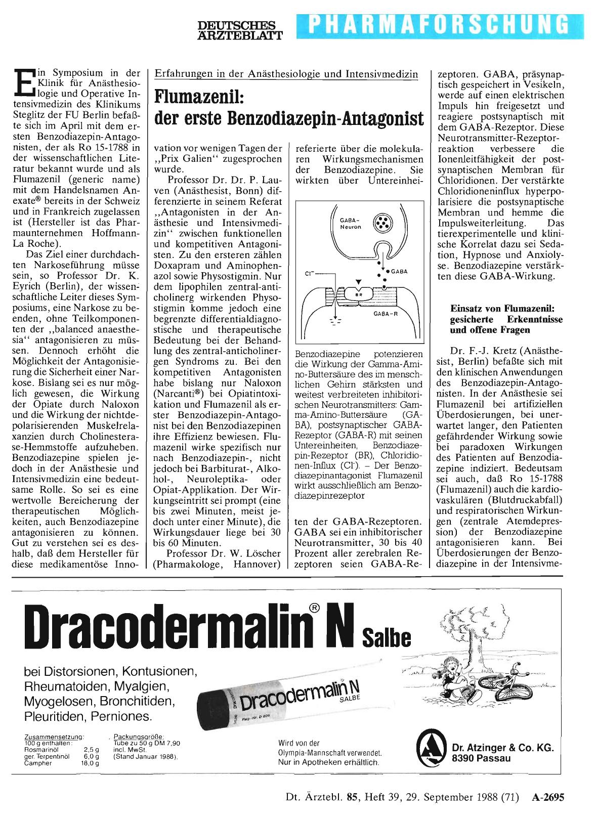 Vorschauseite 1: Flumazenil: der erste Benzodiazepin-Antagonist