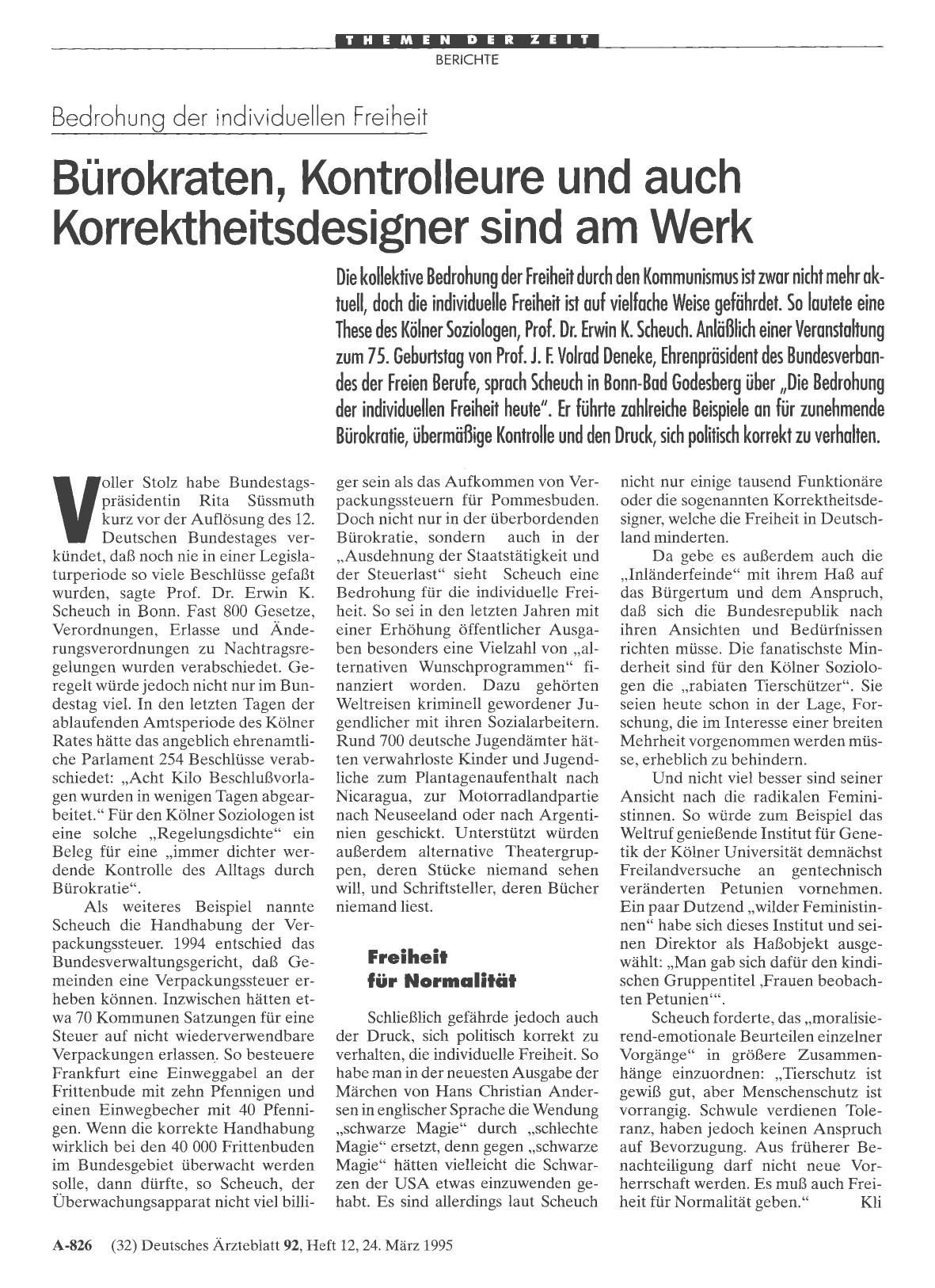 Vorschauseite 1: Bedrohung der individuellen Freiheit: Bürokraten, Kontrolleure und auch Korrektheitsdesigner sind am Werk