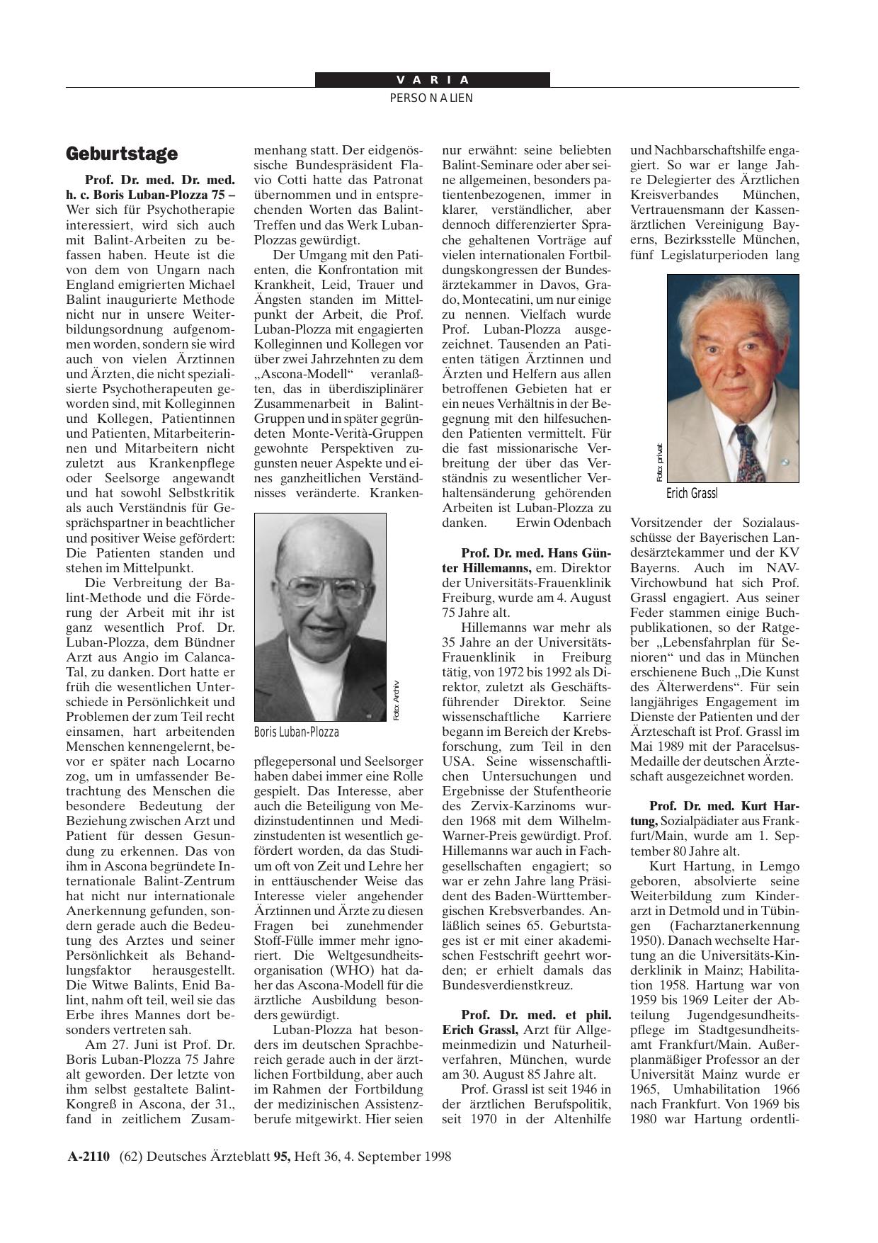 Vorschauseite 1: Geburtstage