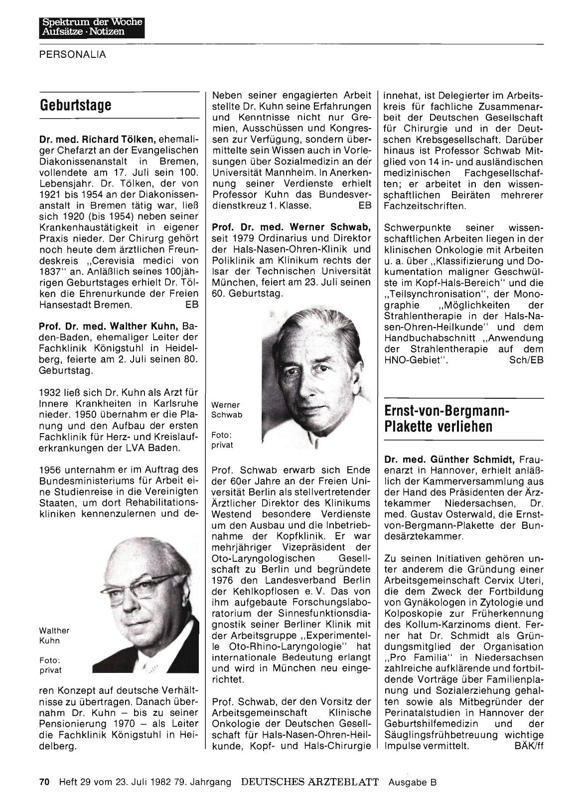 Vorschauseite 1: Ernst-von-Bergmann-Plakette verliehen