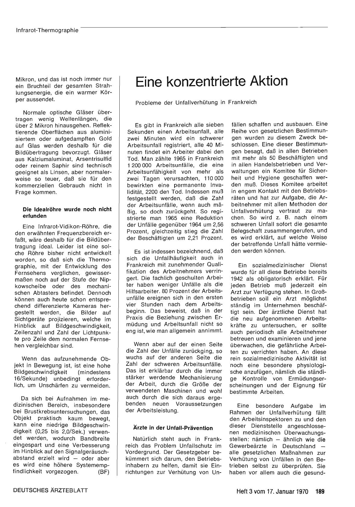 Vorschauseite 1: Eine konzentrierte Aktion. Probleme der Unfallverhütung in Frankreich