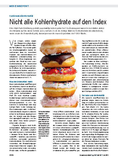 Vorschauseite 1: Kardiovaskuläre Mortalität: Nicht alle Kohlenhydrate auf den Index