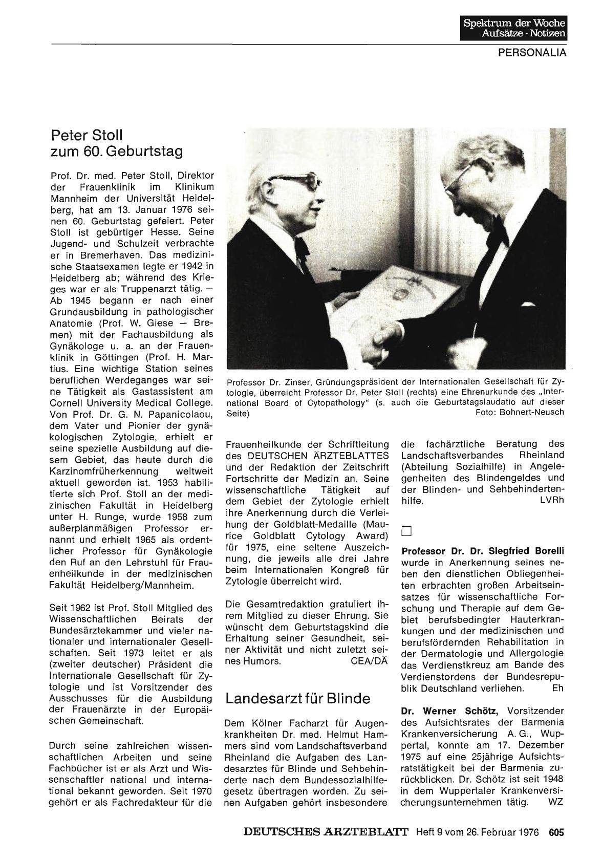Vorschauseite 1: Landesarzt für Blinde