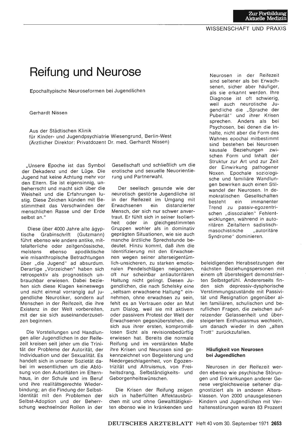 Vorschauseite 1: Reifung und Neurose: Epochaltypische Neuroseformen bei Jugendlichen