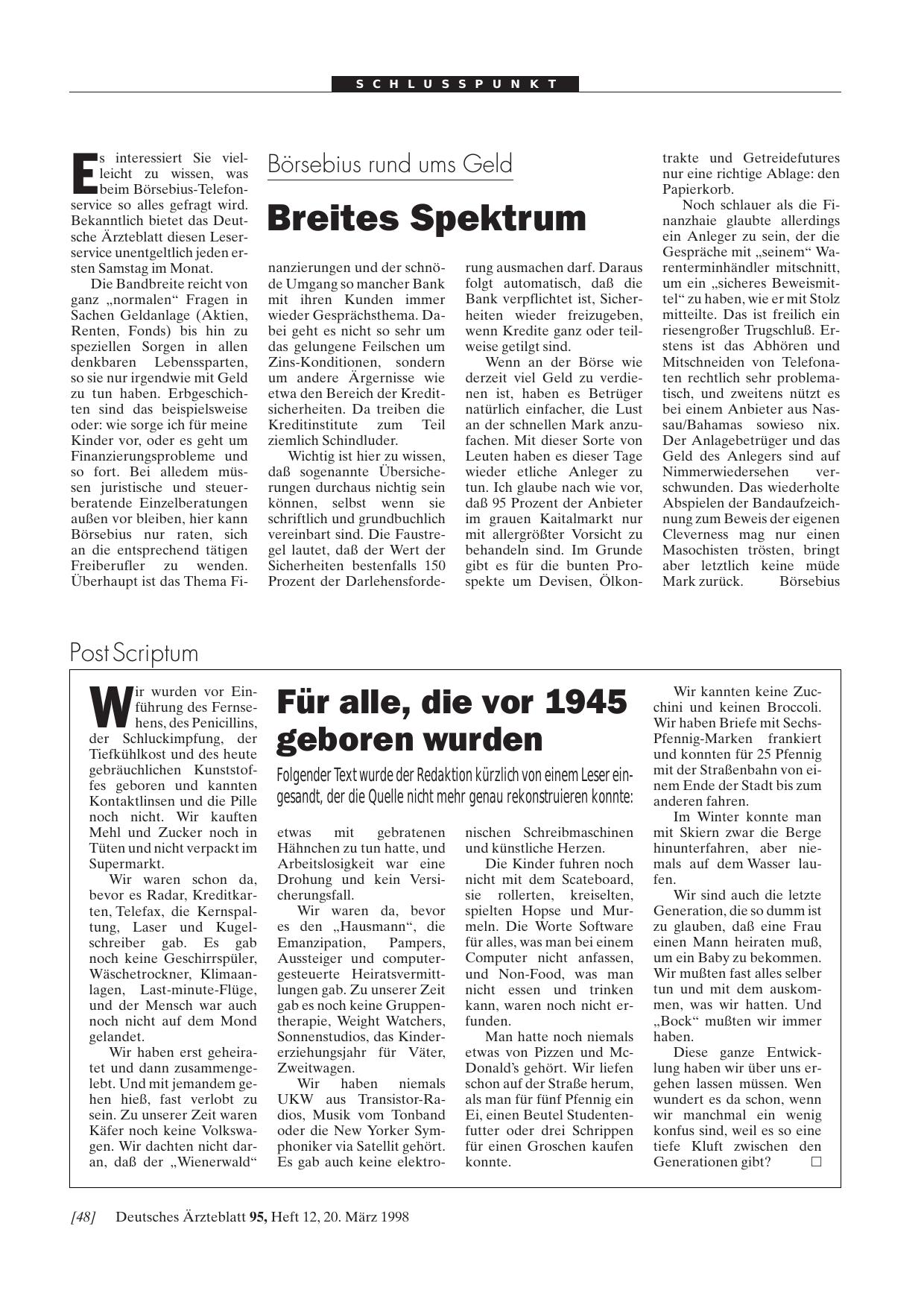 Vorschauseite 1: Für alle, die vor 1945 geboren wurden