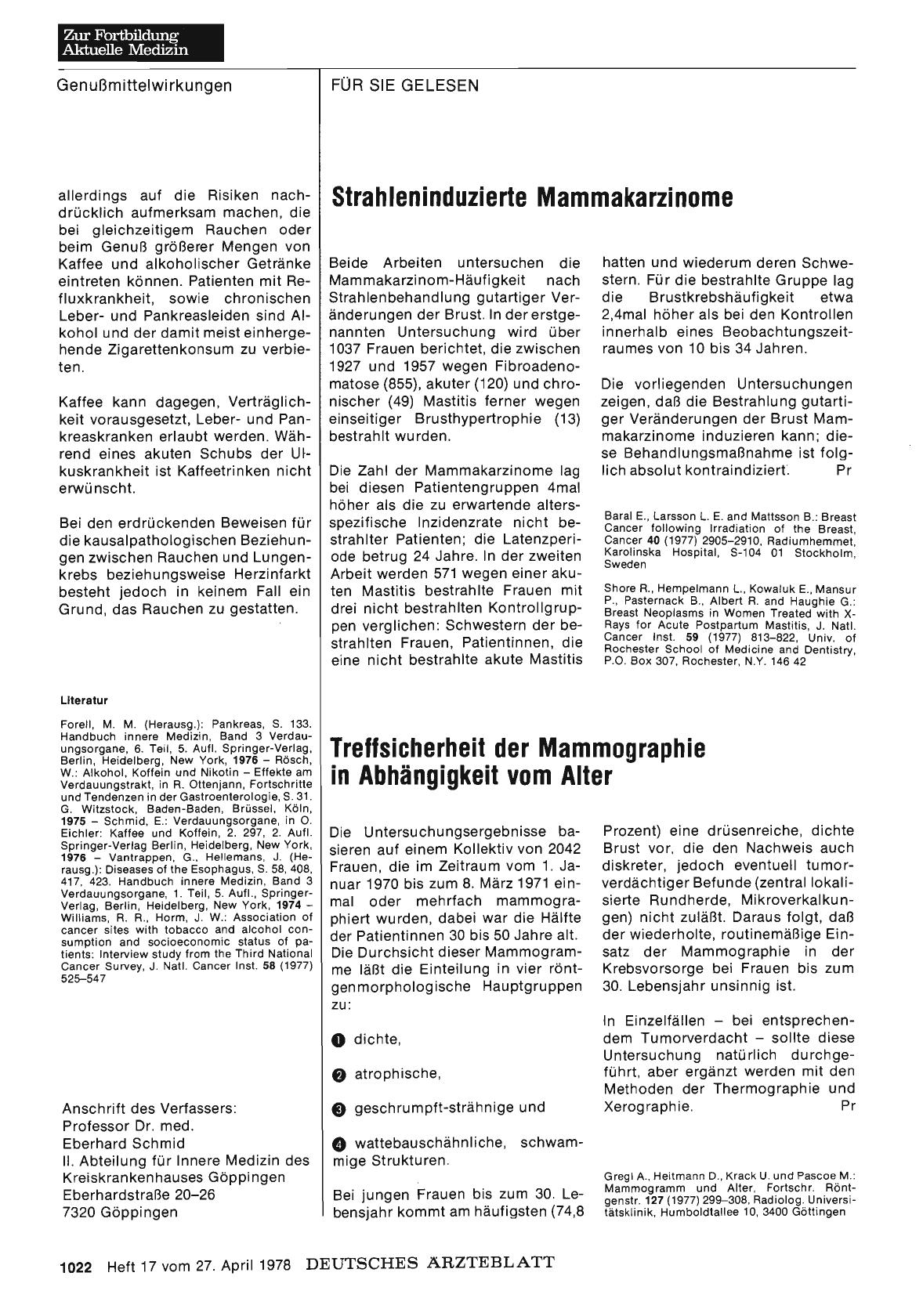 Vorschauseite 1: Treffsicherheit der Mammographie in Abhängigkeit vom Alter