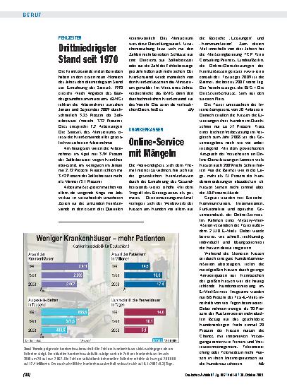 Vorschauseite 1: Weniger Krankenhäuser – mehr Patienten