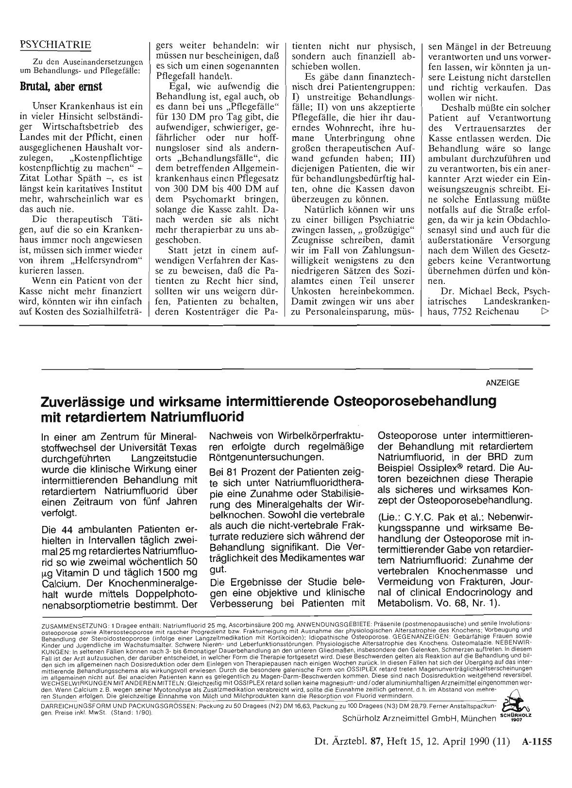 Vorschauseite 1: PSYCHIATRIE: Brutal, aber ernst