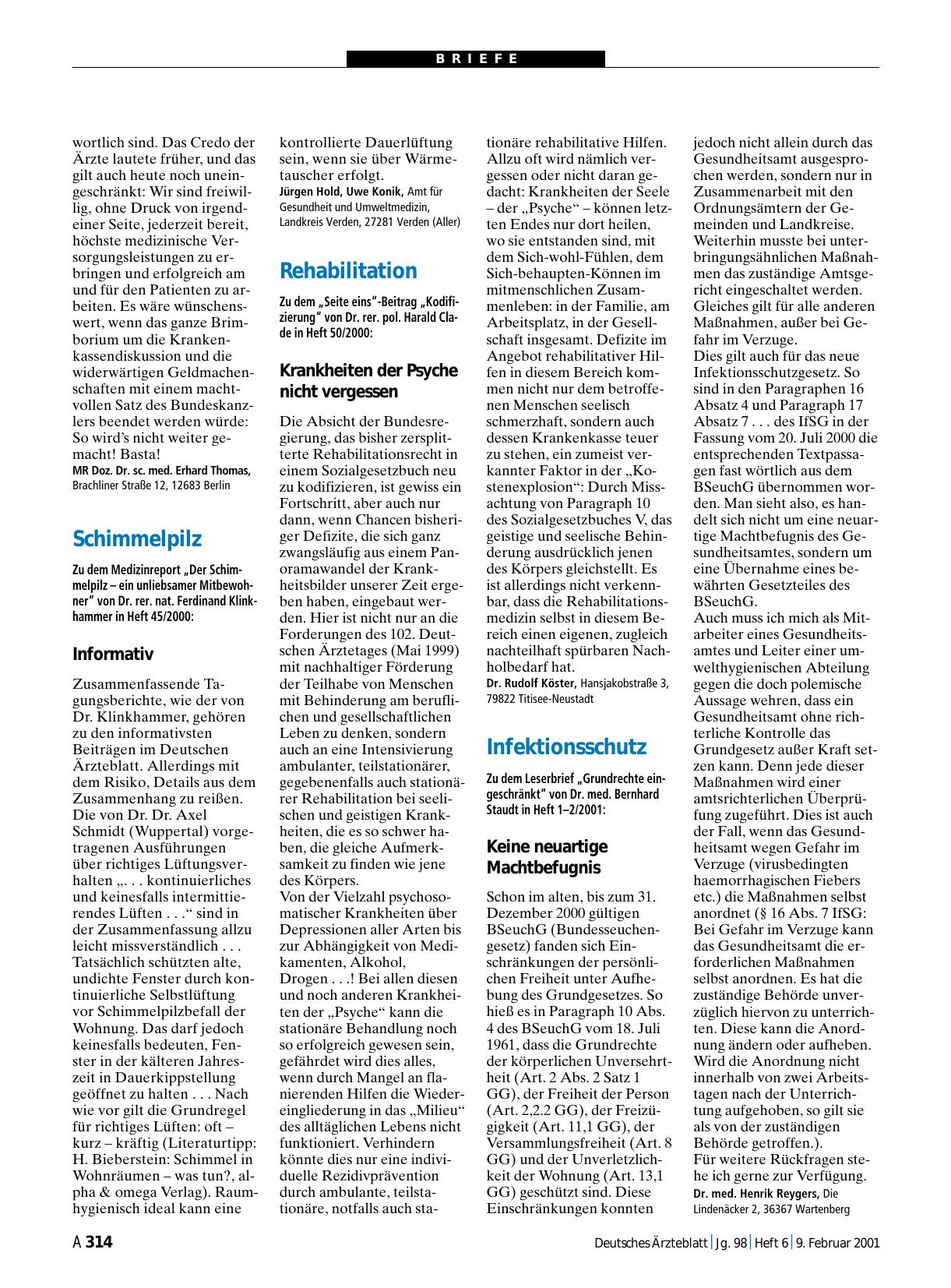 Vorschauseite 1: Infektionsschutz: Keine neuartige Machtbefugnis