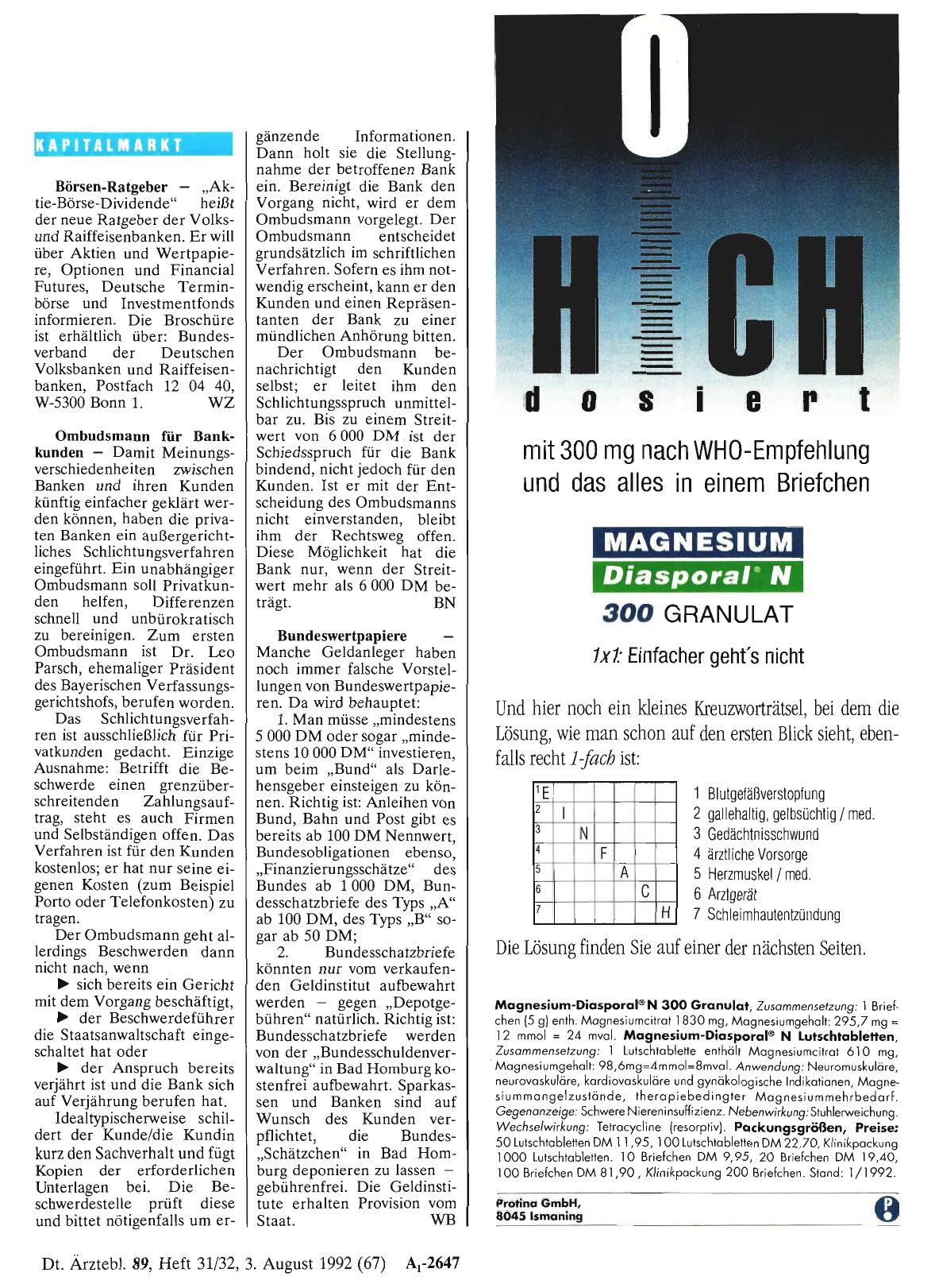 Vorschauseite 1: Kapitalmarkt